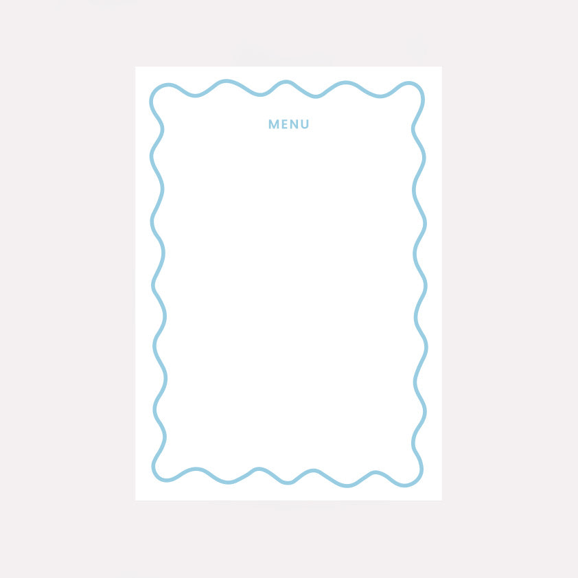 Downloadable Dinner Menu in Dusty Blue