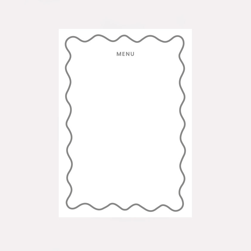 Downloadable Dinner Menu in Ink