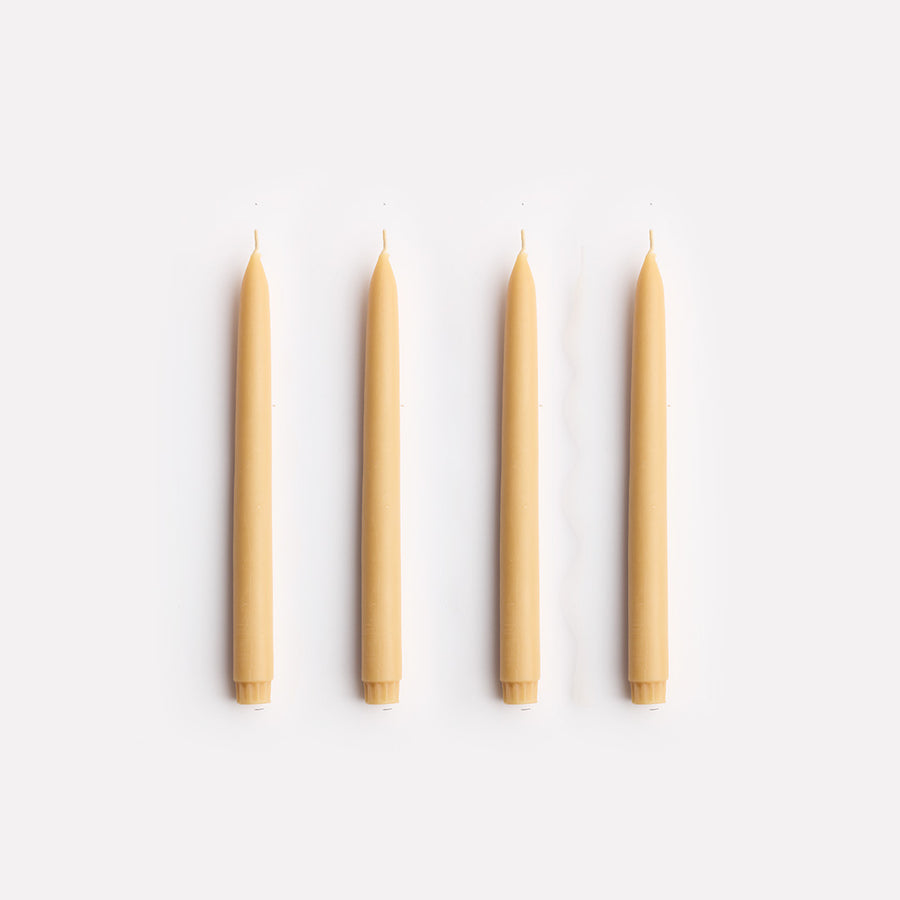 Twinkling Taper Candle Set in Nude