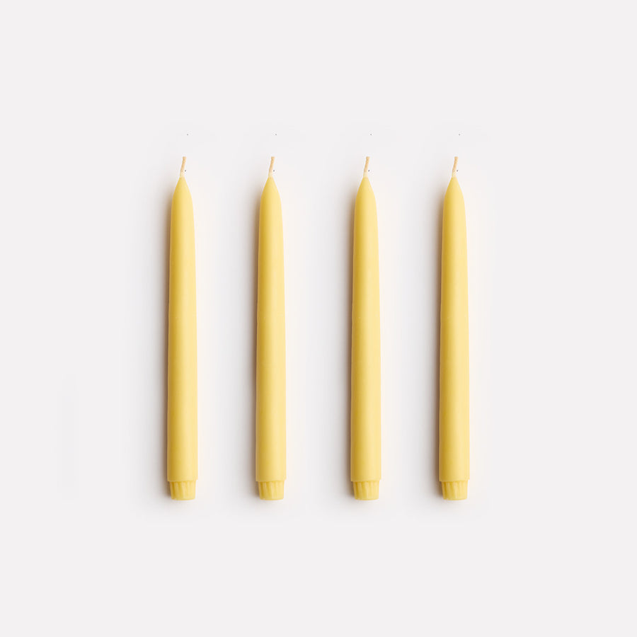 Twinkling Taper Candle Set in Lemon Meringue