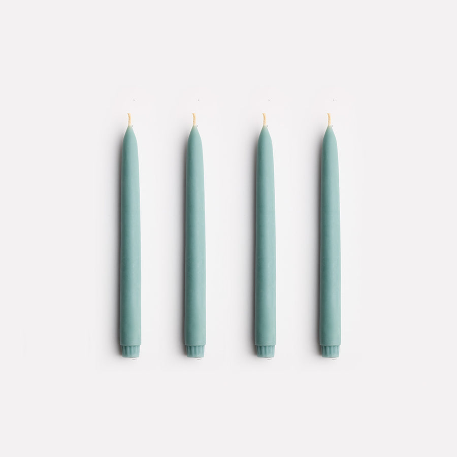 Twinkling Taper Candle Set in Blue Haze